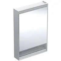 Geberit ONE Spiegelschrank mit ComfortLight, eine Tür, mit Nische, Aufputzmontage, Aluminium eloxiert, 60x90cm, 505.831.00.1, Ausführung: Anschlag rechts