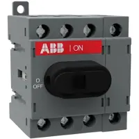 ABB OT16F4N2 Lasttrennschalter 4-polig 16A mit schwarzem Knebelgriff Trägerplatten- und DIN-Schienenmontage 1SCA104829R1001