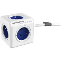 Allocacoc PowerCube Extended Type E, 1,5 m, Drinnen, Typ E, Blau, CE, KEMA FR, 5 AC-Ausgänge