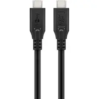 Goobay USB-C-Kabel, USB4, 1 m, schwarz