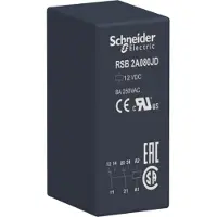 Schneider Electric Stikbensrelæ 2C/O 8A 12VDC