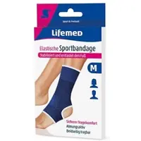 Lifemed Elastische Sportbandage blau "Fußgelenkschutz" XL / 96 Stück