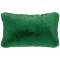 PAD Dekokissen "Evita", grün, unifarben, B:35cm L:60cm, Polyester, Dekokissen_Sitzkissen_Kissenhüllen, Dekokissen, Kunstfell