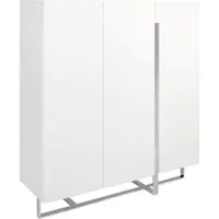 Angel Cerdá Hohe Anrichte 3053 in Weiß / Stahl – (B)120 x (H)135 x (T)42 cm | Gr.: onesize