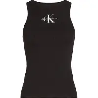 Calvin Klein Jeans Top Monologo J20J225301 Schwarz Slim Fit 38