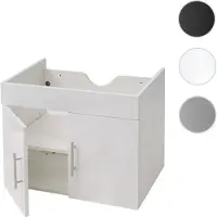 Mendler Waschbeckenunterschrank HWC-D16, Waschtischunterschrank Waschtisch Unterschrank Badmöbel, hochglanz 60cm weiß