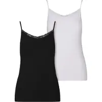 Urban Classics Muskelshirt "Ladies Basic Tank Top Cotton Lace 2-Pack" 1 Stk. tlg.