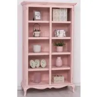 Casa Padrino Landhausstil Schrank Rosa 112 x 49 x H. 190 cm - Massivholz Regalschrank - Bücherschrank - Wohnzimmerschrank - Landhausstil Möbel