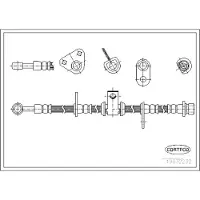CORTECO Bremsschlauch ERSTAUSRÜSTERQUALITÄT [Hersteller-Nr. 19032232] für Rover, Honda