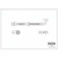 CORTECO Bremsschlauch ERSTAUSRÜSTERQUALITÄT [Hersteller-Nr. 19036435] für Honda