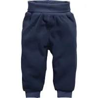 Schnizler Baby Pumphose Fleece mit Strickbund in Marine | Gr.: 104