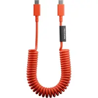 Native Union , USB-C auf USB-C Spiralkabel 60W 1,2m Serie POP Schnellladen, Rot