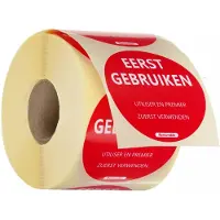 Hendi 500x Lebensmittelsicherheit-Aufkleber,mehrfach verwendbar,leicht entfernbar,„USE FIRST“ (Zuerst verwenden),Rot,⌀50mm