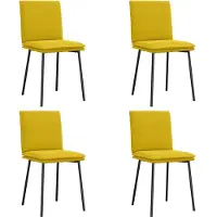 vidaXL Esszimmerstühle 4 Stk. Gelb Samt