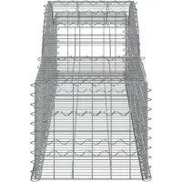 vidaXL Gabionen mit Hochbogen 15 Stk. 300x50x40/60 cm Verzinktes Eisen