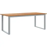 vidaXL Garten Essgruppe 9 stk. Grau Massivholz Akazie