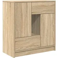 vidaXL Sideboard mit Schubladen und Türen Sonoma-Eiche 70,5x34x74,5 cm