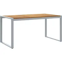 vidaXL Gartentisch Grau 160 x 80 x 75 cm Massivholz Akazie