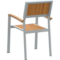 vidaXL Stapelstuhl 2 Stk. Braun Massivholz Akazie Stapelbar