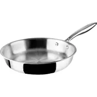 Ibili Triply Natural, Rund, Allzweckpfanne, Edelstahl, Aluminium, Edelstahl, Keramik, Elektro, Gas, Halogen, Induktion, Edelstahl