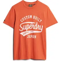 Superdry für Herren. M1011905A Kupferlabel-T-Shirt orange (S), Lässig, Baumwolle, Kurzarm