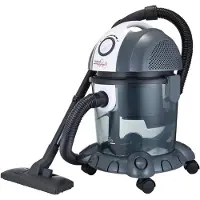Melchioni MR BIN G, 1400 W, Zylinder-Vakuum, Trocken&Nass, Beutellos, 15 l, HEPA