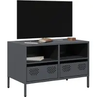 vidaXL TV-Schrank Anthrazit 68x39x43,5 cm Kaltgewalzter Stahl