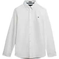 Superdry für Herren. M4011037A Classic Oxford L/S Hemd weiß (M), Baumwolle, Klassisch, Langarm
