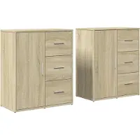 vidaXL Sideboards 2 Stk. Sonoma-Eiche 60x31x70 cm Holzwerkstoff