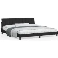 vidaXL Bettgestell ohne Matratze "Hanko" Schwarz 200x200 cm Samt