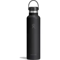 Hydroflask - Standard Mouth with Standard Flex Cap - Isolierflasche Gr 710 ml schwarz/grau