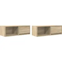 vidaXL TV-Schränke 2 Stk. Sonoma-Eiche 80x31x25,5 cm Holzwerkstoff
