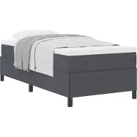 vidaXL Boxspringbett Dunkelgrau 90 x 190 cm Cordstoff