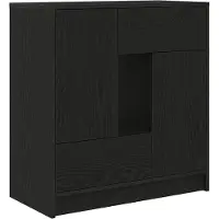 vidaXL Sideboard mit Schubladen und Türen Schwarz Eichen-Optik
