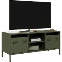 vidaXL TV-Schrank Olivgrün 101,5x39x43,5 cm Kaltgewalzter Stahl