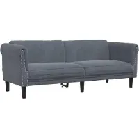 vidaXL Sofa 3-Sitzer Dunkelgrau Samt