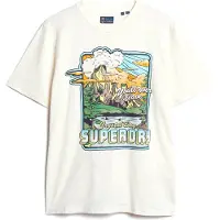 Superdry für Herren. M1011921A T-shirt Neon Travel weiß (XXL), Lässig, Baumwolle, Kurzarm