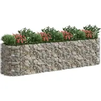 vidaXL Gabionen-Hochbeet Verzinktes Eisen 400x100x100 cm