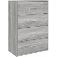 vidaXL Sideboard Grau Sonoma 60x31x84 cm Holzwerkstoff
