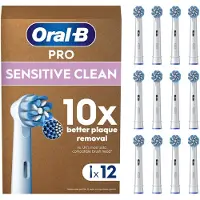 Oral-B - Pro Sensitive Clean Toothbrush Heads - White - 12 Counts - E