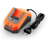 FUXTEC Li-Ion Schnell-Ladegerät 2,4A 70W FX-E1LG2A für 2Ah & 4Ah Batterie passend 20 Volt Gartengeräte Ladespannung 20.9V