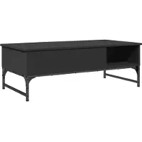 vidaXL Couchtisch Schwarz 100x50x35 cm Holzwerkstoff und Metall
