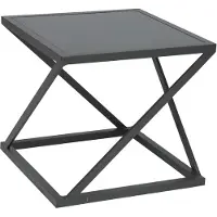 Stern Jackie Beistelltisch Aluminium/Glas 50x50 cm