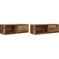 vidaXL TV-Schränke 2 Stk. Altholz-Optik 80x31x25,5 cm Holzwerkstoff