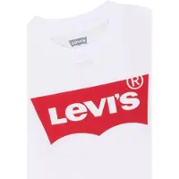 Levi's T-Shirt KIDS "LVB BATWING TEE", Jungen, Gr. 12/152, weiß, Single Jersey, Obermaterial: 100% Baumwolle, bedruckt, Basic schmal hüftlang, Rundhals, gerader Abschluss, Shirts T-Shirt, for BOYS