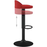 vidaXL Barhocker Weinrot Samt
