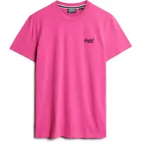 Superdry Rundhalsshirt "ESSENTIAL LOGO EMB TEE" aus Baumwolle und Single Jersey, Slim Fit, Kurzarm, hüftlang