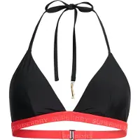 Superdry für Damen. W3010394A Stretch-Dreieck-Bikinioberteil schwarz (M), Strandbekleidung, Recyceltes Polyester, Nachhaltig