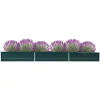 vidaXL Garten-Hochbeet Verzinkter Stahl 480x80x45 cm Grün