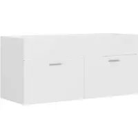 vidaXL Waschbeckenunterschrank Weiß 100x38,5x46 cm Holzwerkstoff